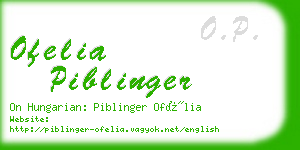 ofelia piblinger business card